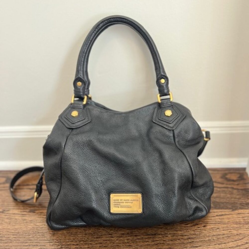 Marc Jacobs Top Handle Black Leather Bag